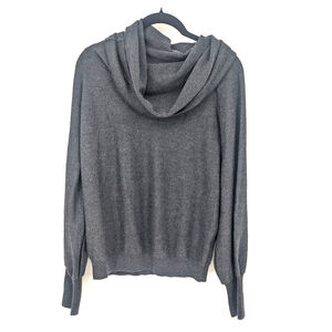 Anthropologie Jolene Wool Cowl Neck Gray Merino Wool Blend Sweater M